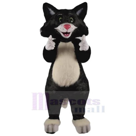 Happy Black Cat Mascot Costume Animal