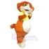 Orange Cat Plush Mascot Costume Animal with Big Belly