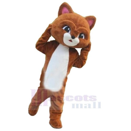 High Quality Cute Brown Cat Mascot Costume Animal