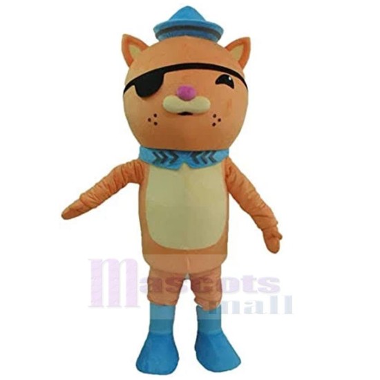 Orange Cat Kwazii Mascot Costume Animal with Blue Shoes