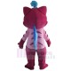 Pink Smiling Fuchsia Cat Mascot Costume Animal