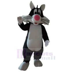 Pink Nose Long Beard Cat Mascot Costume Animal