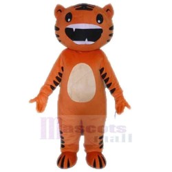 Funny Orange And Black Cat Mascot Costume Animal