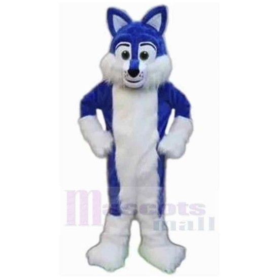 Royal Blue Husky Dog Plush Mascot Costume Animal