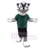 Smiling Hyena Dog Mascot Costume Animal in Green T-shirt