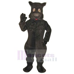 Superb Strong Black Dog Mascot Costume Animal