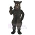 Superb Strong Black Dog Mascot Costume Animal