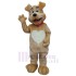 Chien brun Costume de mascotte Animal avec coeur blanc sur le ventre