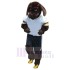 Serious Brown Sport Dog Mascot Costume Animal