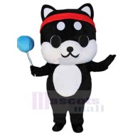 Cartoon Black Dog Mascot Costume Animal Fancy Dress