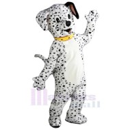 Cute Dalmatian Dog Mascot Costume Animal with Yellow Collar