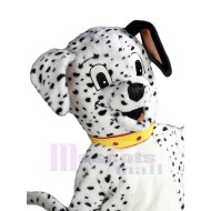 Cute Dalmatian Dog Mascot Costume Animal with Yellow Collar