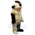 Soft and Hairy White and Brown Dog Mascot Costume Animal