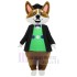 Thoughtful Dog Butler Mascot Costume Animal in Formal Suit