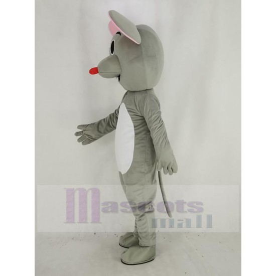 Gray Mouse with Red Nose Mascot Costume Animal