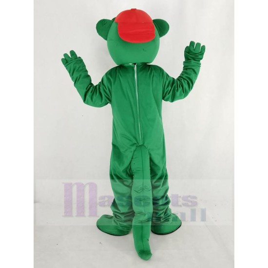 Tuff Gator Mascot Costume with Red Hat Animal