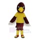 Red Cardinal Bird Mascot Costume in Yellow T-Shirt Animal