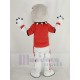 Bulldog gris Disfraz de mascota en camiseta roja Animal