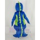 Smiling Blue Dragon Mascot Costume with Green Belly Animal