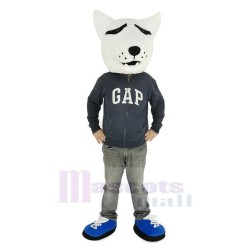 White Husky Dog Mascot Costume Animal Head Only