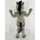 Grey Power Mustang Horse Mascot Costume Animal