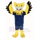 Yellow Gryphon Mascot Costume in Blue T-shirt Animal