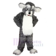 Comical Grey Dog Fursuit Mascot Costume Animal