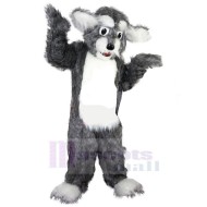 Comical Grey Dog Fursuit Mascot Costume Animal