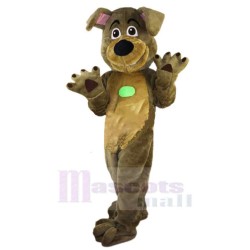 Happy Dark Brown Dog Mascot Costume Animal