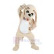 Lovable Brown and White Dog Mascot Costume Animal