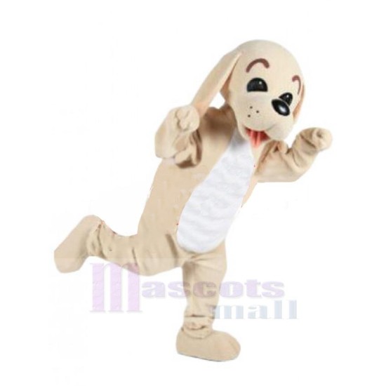 Lovable Brown and White Dog Mascot Costume Animal