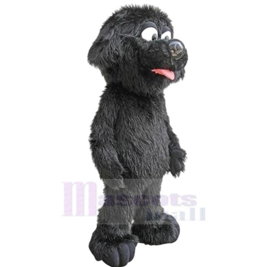 Long Hair Black Dog Mascot Costume Animal