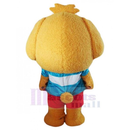 Lovely Big Head Yellow Dog Mascot Costume Animal