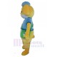 Yellow Dog Mascot Costume Animal with Green Bag