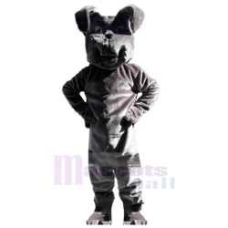 Strong Gray Dog Mascot Costume Animal