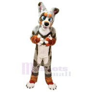 Colorful Husky Dog Mascot Costume Animal with Blue Eyes