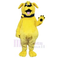 Cute Smiling Yellow Dog Mascot Costume Animal