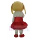 Ballet Dog Mascot Costume Animal in Red Dress