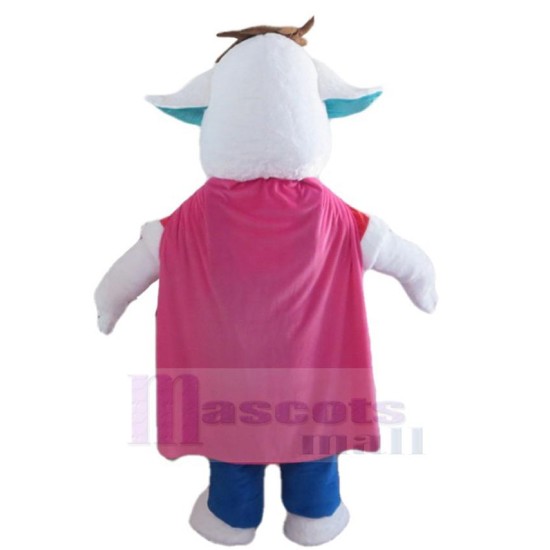 Superman Dog Mascot Costume Animal with Blue Rompers