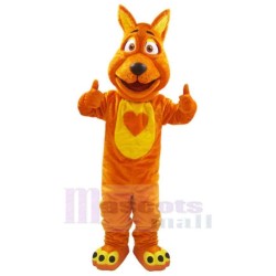 Orange Happy Loving Dog Mascot Costume Animal