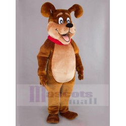 Happy Brown Christmas Dog Mascot Costume Animal