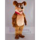 Happy Brown Christmas Dog Mascot Costume Animal