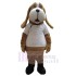 Hound Dog Mascot Costume Animal in White T-shirt