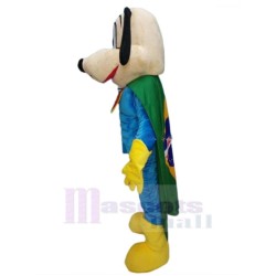 Super Dog Mascot Costume Animal with Green Cape