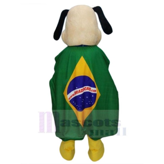 Super Dog Mascot Costume Animal with Green Cape