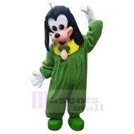 Green Goofy Dog Mascot Costume Animal with Nipple