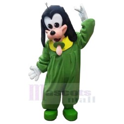 Green Goofy Dog Mascot Costume Animal with Nipple