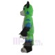 Long Fur Green and White and Blue Dog Mascot Costume Animal