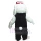 Long Fur White Dog Mascot Costume with Red Scarf