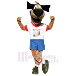 Happy Soccer Dog Mascot Costume Animal